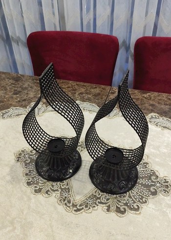 Siyah Metal Dekoratif Mumluk Seti - Görsel 8