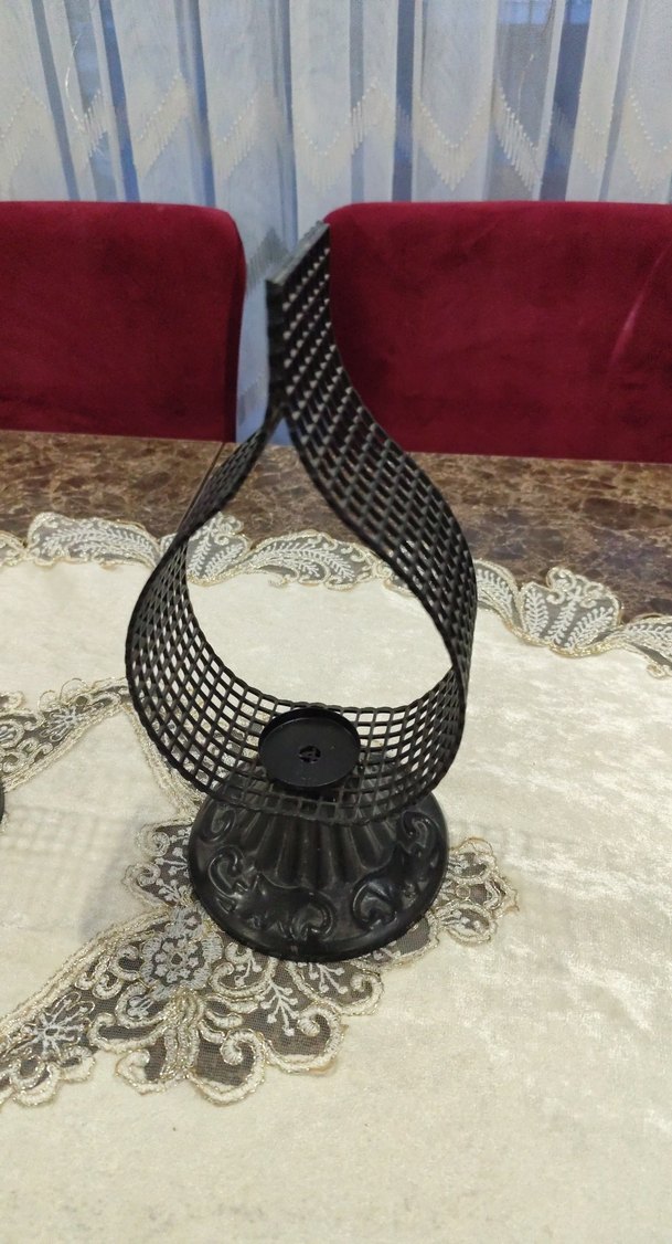 Siyah Metal Dekoratif Mumluk Seti - Görsel 3