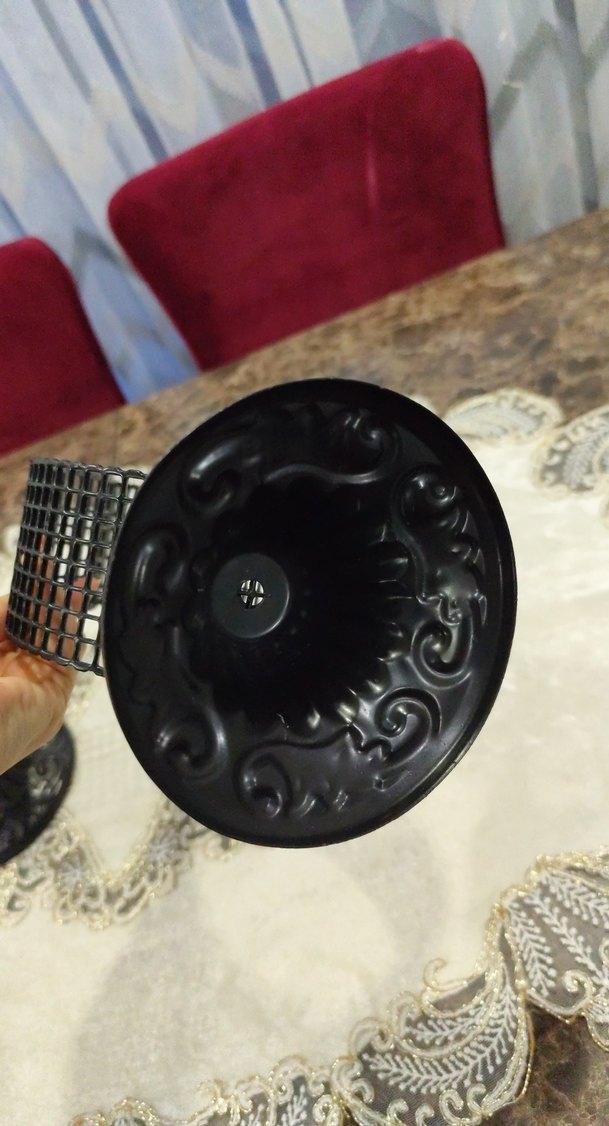 Siyah Metal Dekoratif Mumluk Seti - Görsel 5