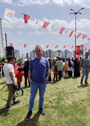xxl Beden mavi Renk LUFIAN Erkek Mavi Denim Tişört