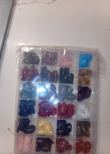 Çok Renkli Koyu Tırnak Süslemeleri Seti - Görsel 2