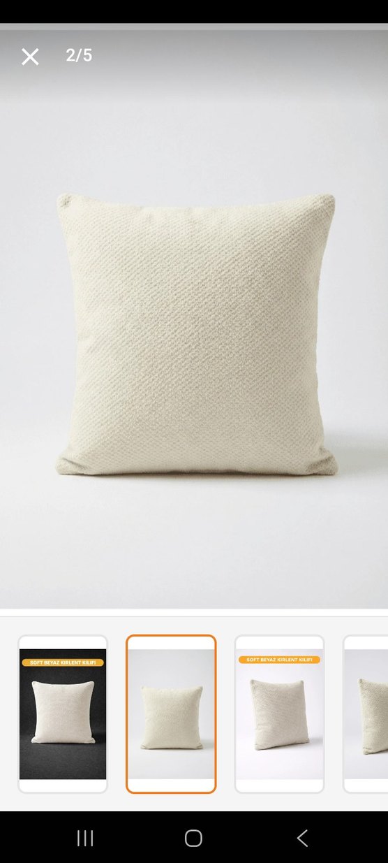 Soft Beyaz Modern Kırlent - Görsel 2