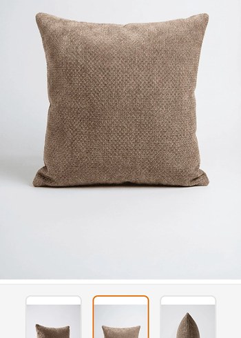 Bej Modern Düz Dekoratif Yastık - Görsel 2