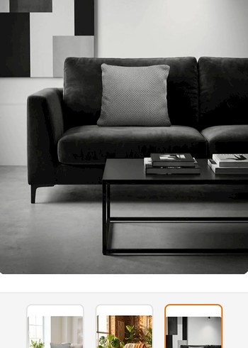 Bej Kanepe Üzerinde Gri Modern kirlent kilifi - Görsel 2