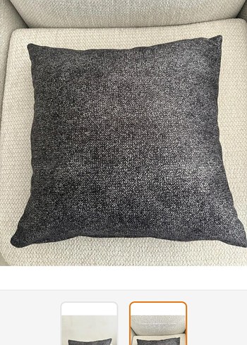 Gri Modern Düz Dekoratif Yastık - Görsel 2