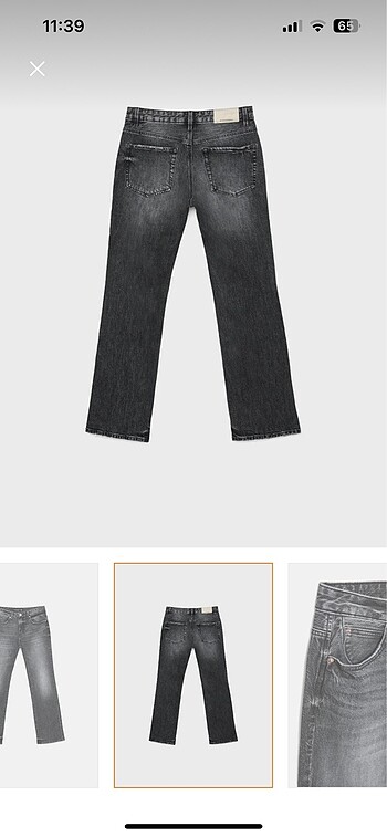 m Beden siyah Renk stradivarius D98 straight jean