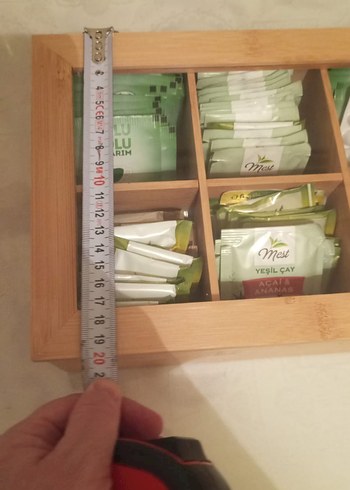 Bambu Ahşap Makyaj Organizer ve çay kutusu - Görsel 5