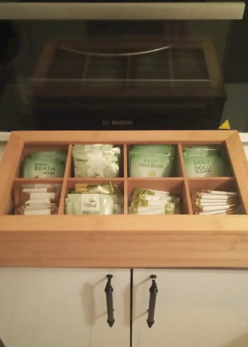 Bambu Ahşap Makyaj Organizer ve çay kutusu - Görsel 3