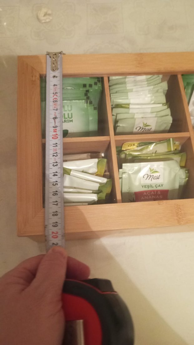 Bambu Ahşap Makyaj Organizer ve çay kutusu - Görsel 5