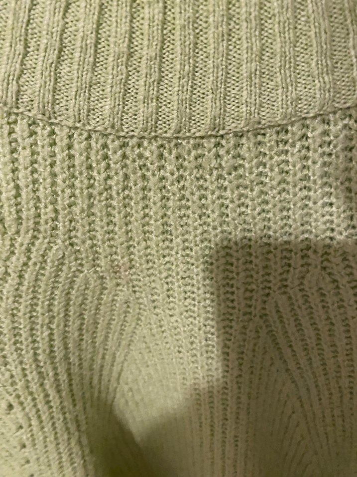Parlak Yeşil Yüksek Yakalı Triko Kazak - Görsel 3