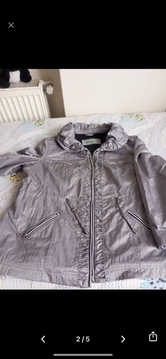 Gri Fermuarlı Kadın Ceket - Görsel 3