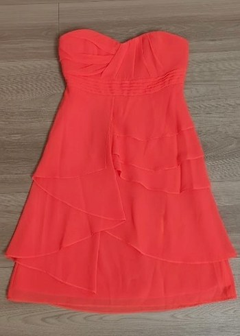 Straplez Katlı Kokteyl/düğün Elbisesi - Görsel 2