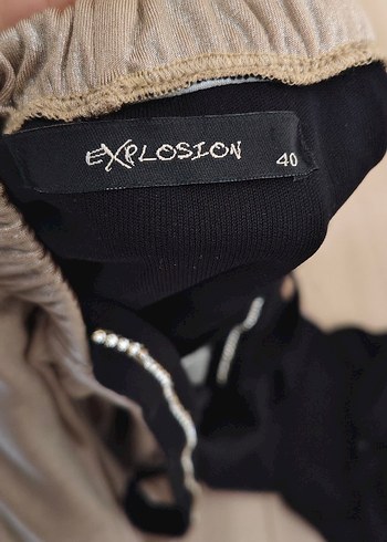 Parlak Altın ve Siyah Renk Mini Elbise - Görsel 4