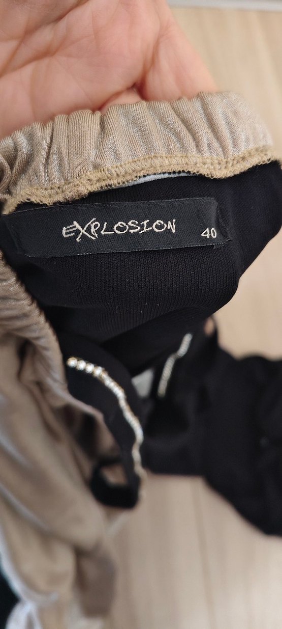 Parlak Altın ve Siyah Renk Mini Elbise - Görsel 4