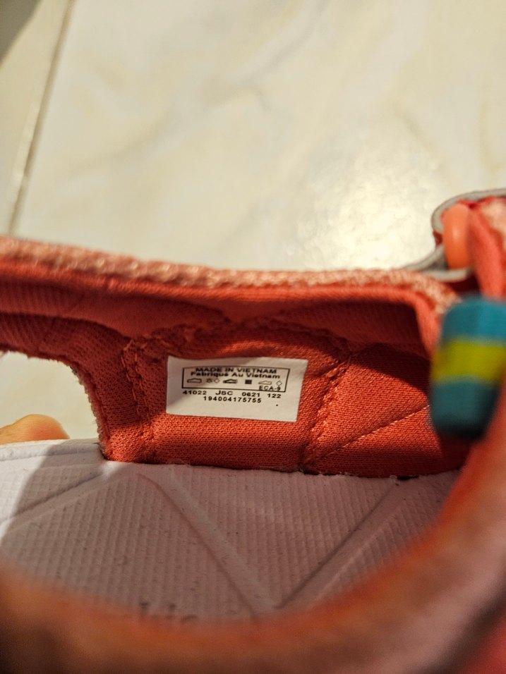 Kız Çocuk Kırmızı Cırtcırtlı Spor Sandalet - Görsel 4