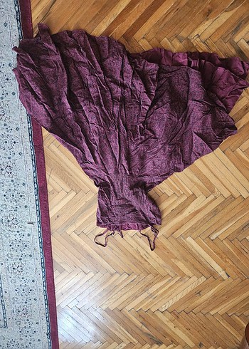 Zara Bordo Askılı Elbise