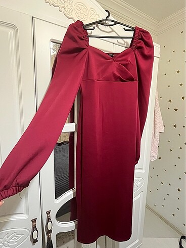 Bordo elbise