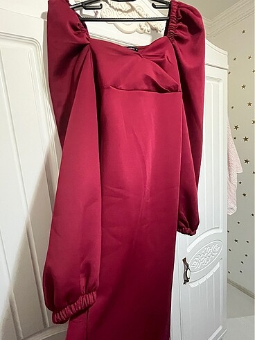 38 Beden bordo Renk Bordo elbise