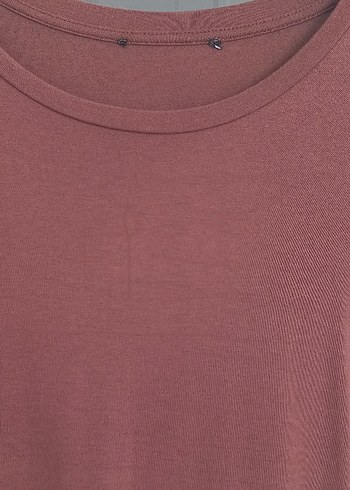 kahverengi asimetrik tişört - Görsel 6