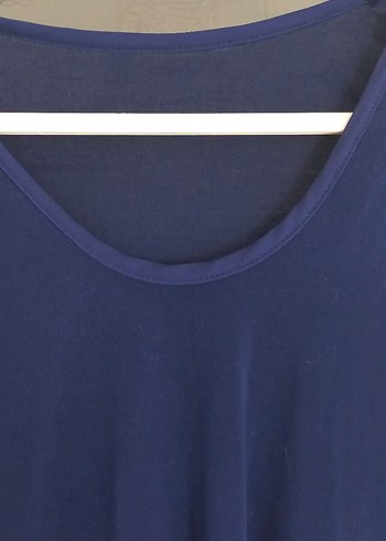 Lacivert Viskon Tişört - Görsel 2