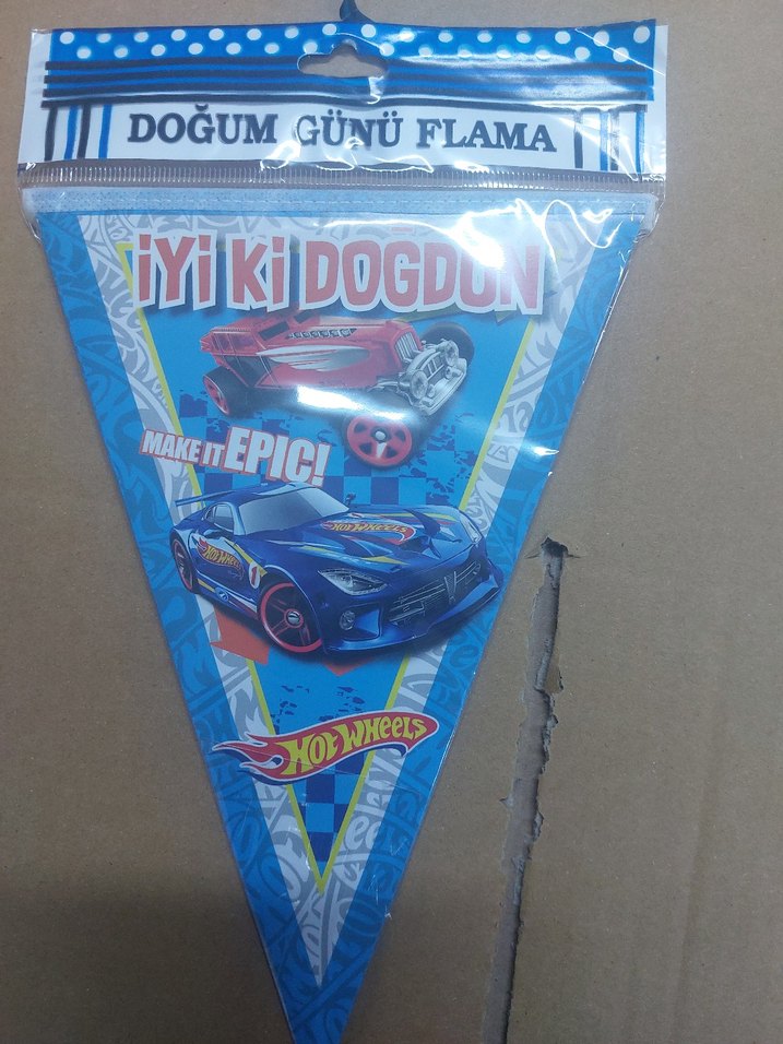 Hot Wheels Temalı Mavi Parti Seti - Görsel 3