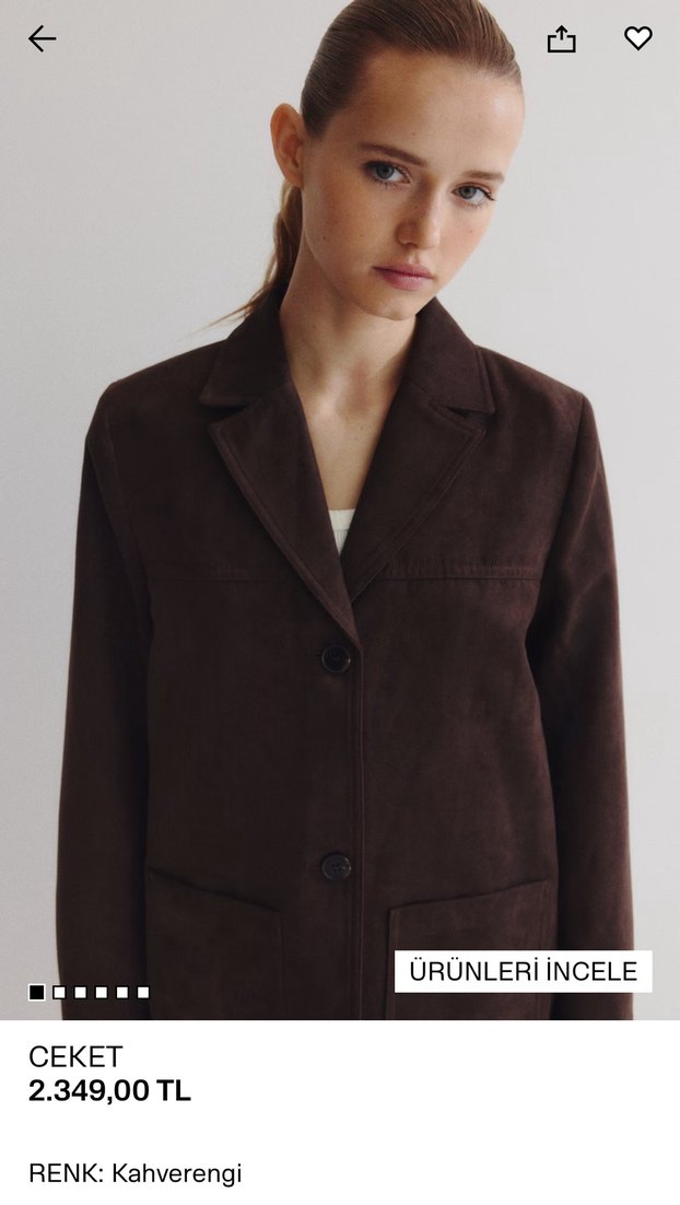 Süet acı kahve ceket - Görsel 5
