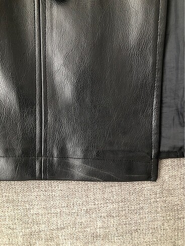 38 Beden siyah Renk Uzun Vintage Deri Ceket #dericeket #vintageceket