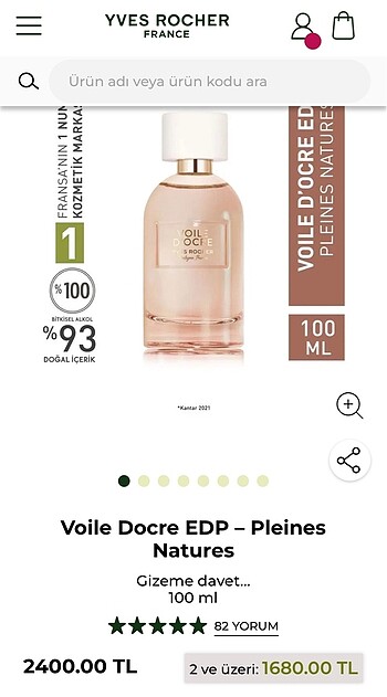 Yves Rocher Yves Rocher Voile Docre EDP