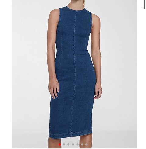 Slim fit midi kot elbise#kotelbise #jeanelbise