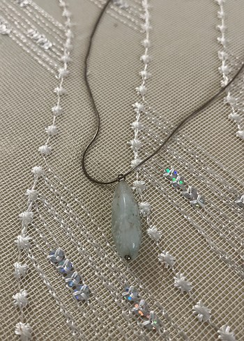 Uzun Turkuaz Boncuklu Kadın Kolyesi - Görsel 2