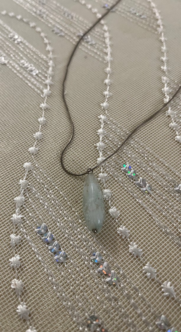 Uzun Turkuaz Boncuklu Kadın Kolyesi - Görsel 2