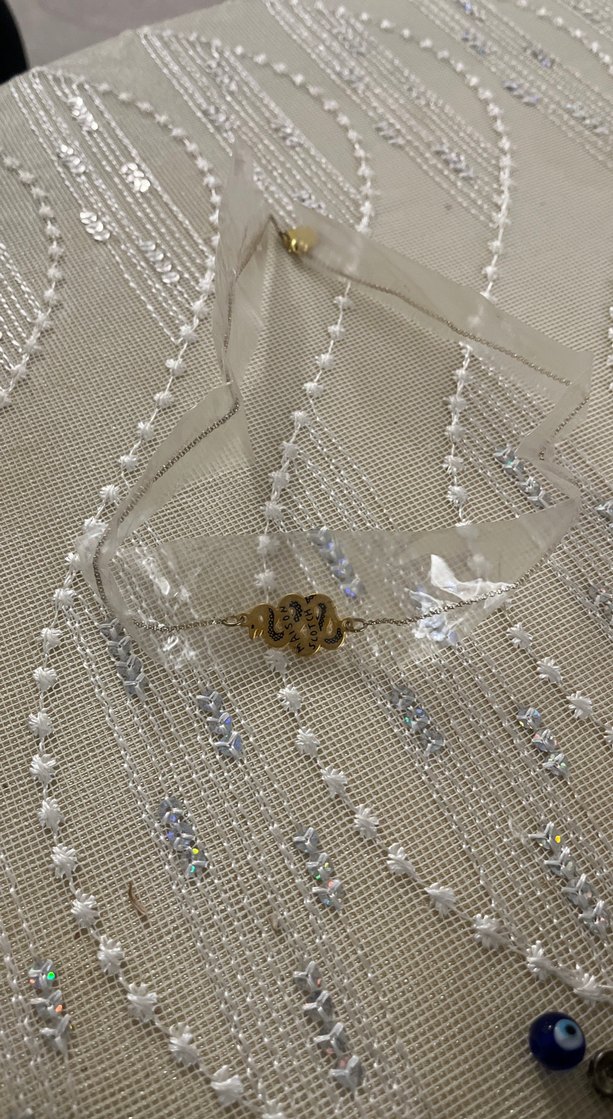 Zincir Detaylı Altın Renkli Bohem Düğün Aksesuarı - Görsel 2