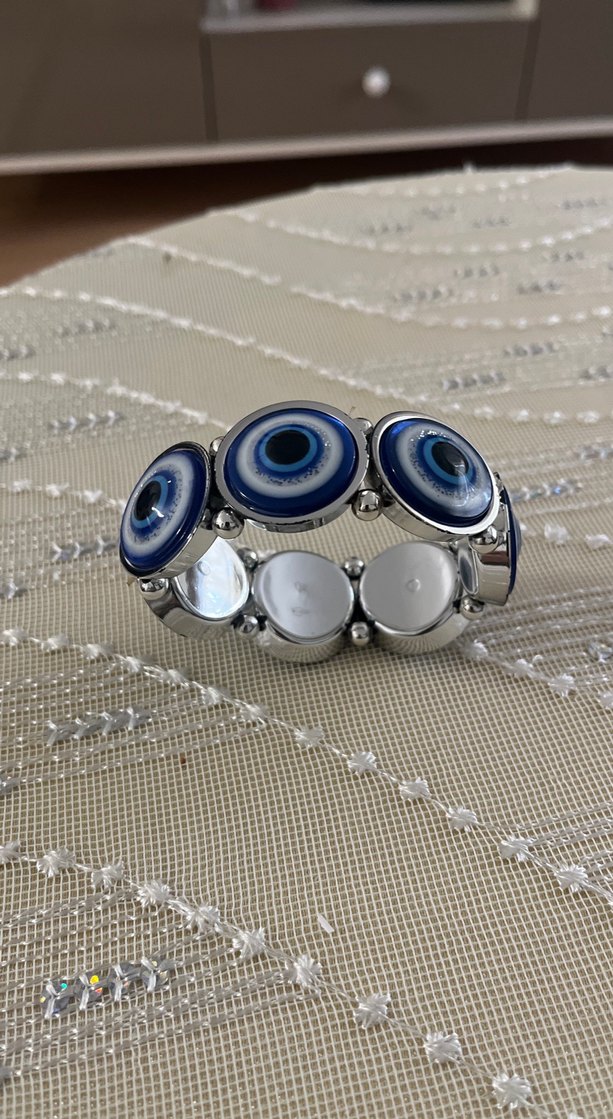 Mavi Boncuklu Kadın Bileklik - Görsel 2