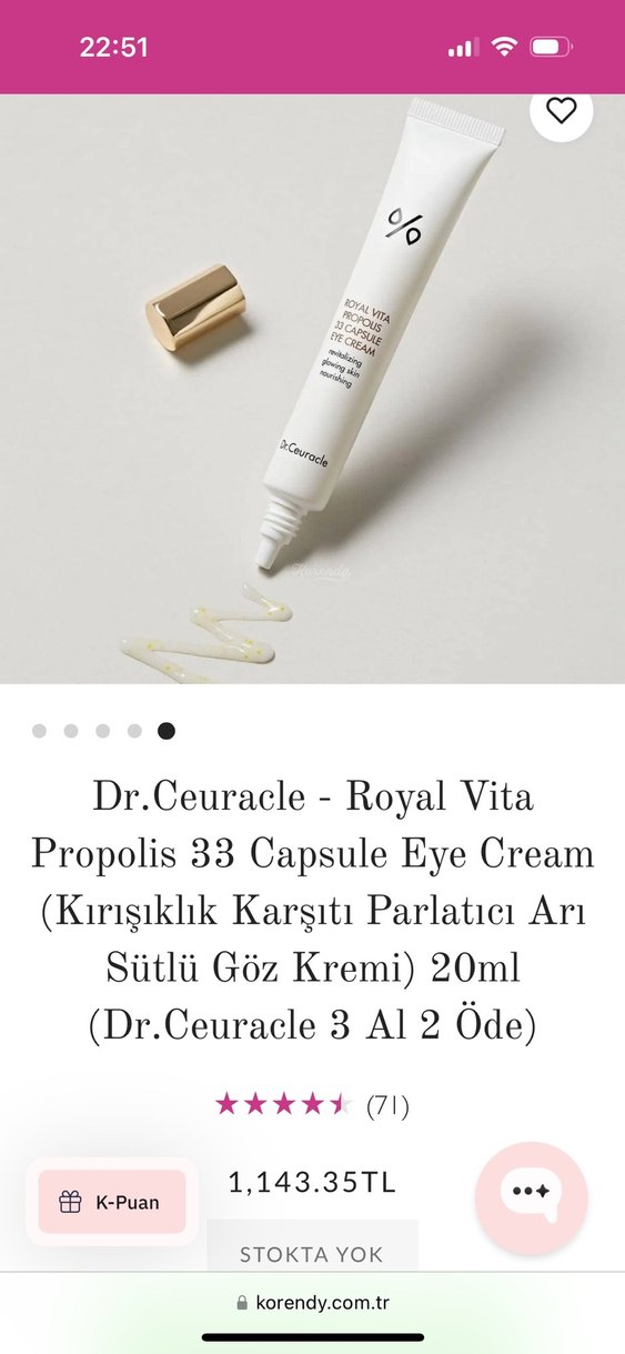 Dr.Ceuracle Royal Vita Propolis Göz Kremi 20ml - Görsel 4