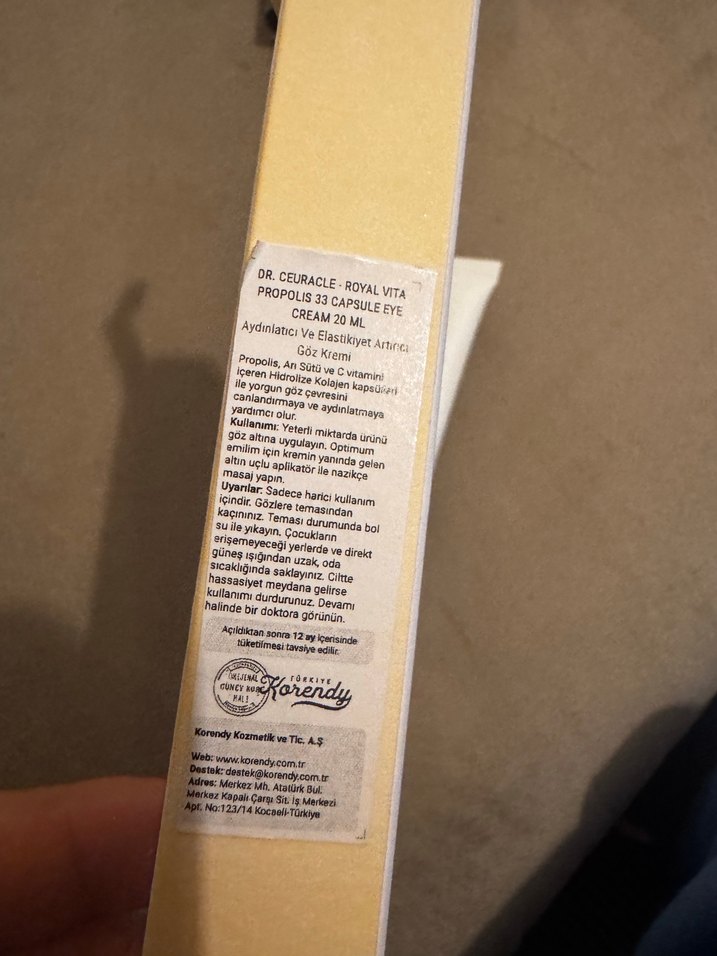 Dr.Ceuracle Royal Vita Propolis Göz Kremi 20ml - Görsel 2