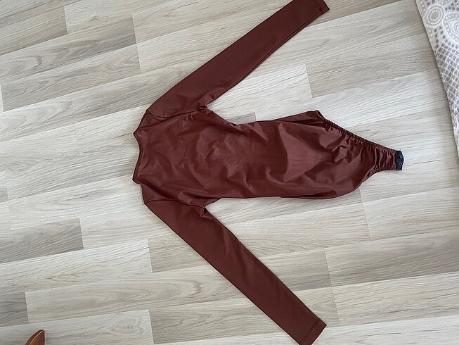 xs Beden kahverengi Renk Crop bluz