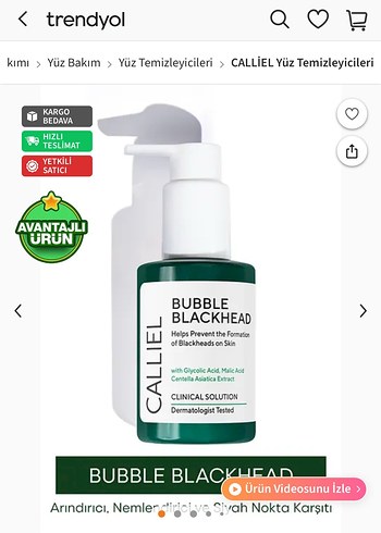 Calliel Bubble Blackhead Siyah Nokta Karşıtı