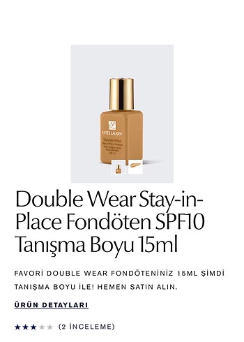 Estee Lauder Double Wear Fondöten SPF10 15ml