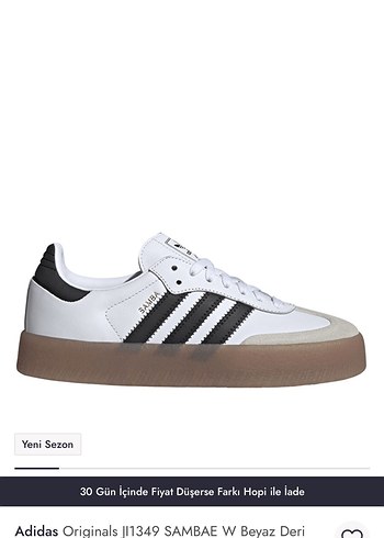 Adidas Kadin Adidas Originals Sambae W Beyaz Deri Sneaker
