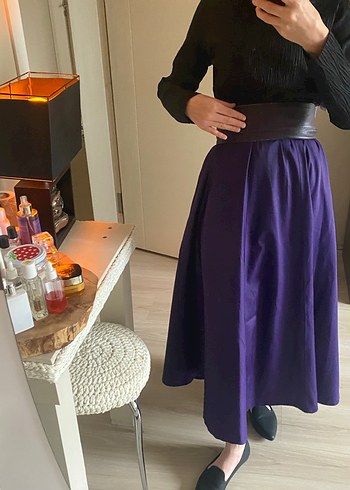 Mor Rahat Kesim uzun Etek - Görsel 6