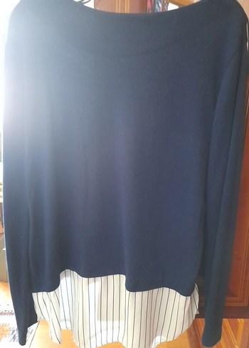 Mavi Denim Hamile Tişörtü, Uzun Kollu, Rahat Kesim - Görsel 7