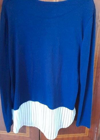 Mavi Denim Hamile Tişörtü, Uzun Kollu, Rahat Kesim - Görsel 6