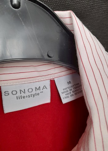 Parlak Kırmızı V Yaka Hamile Gömlek - Görsel 3