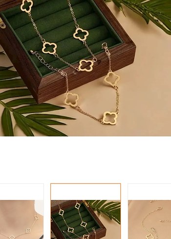 Altın Renkli Zincir Detaylı Minimalist Kadın El Zinciri kolye - Görsel 2