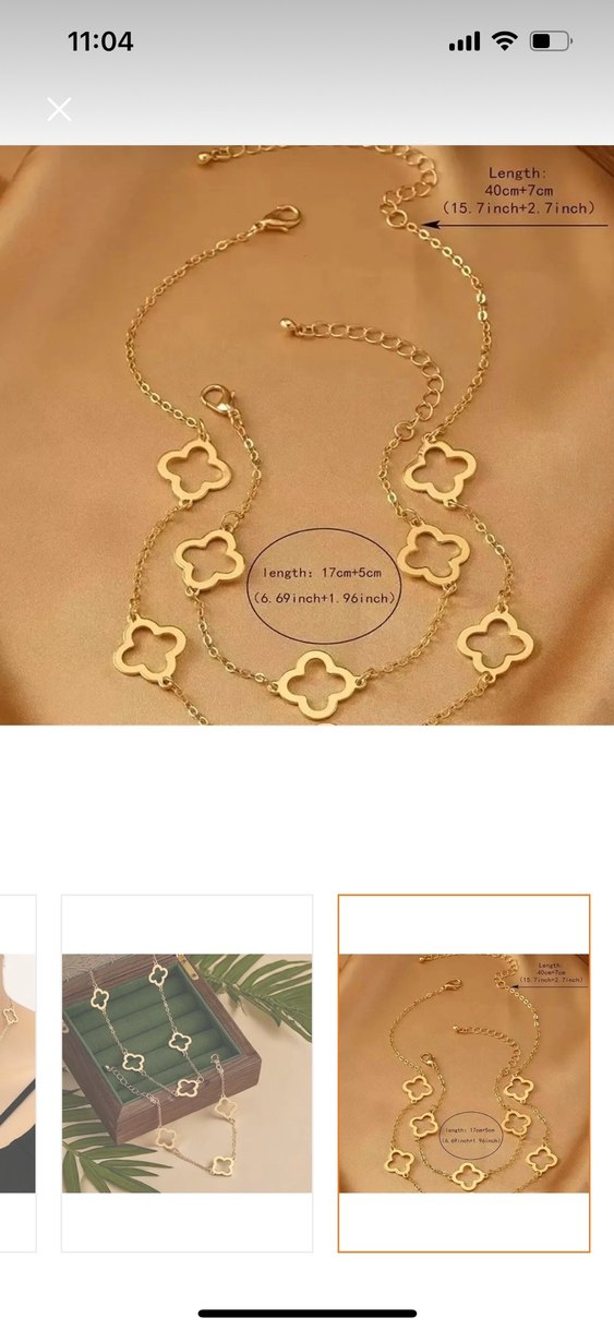 Altın Renkli Zincir Detaylı Minimalist Kadın El Zinciri kolye - Görsel 3