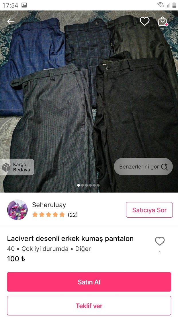 Gri Siyah Erkek Kemerli Normal Kesim Pantolon - Görsel 2