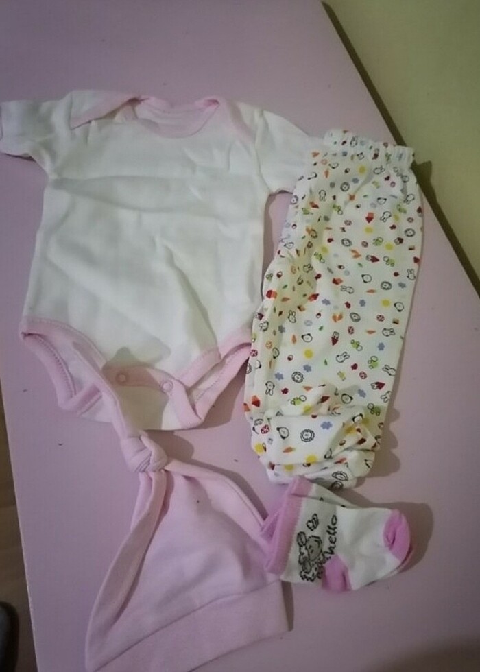 6 parça Yenidoğan kız çocuk kıyafetler  - Görsel 3