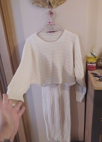 Bej spor elbise ve üst  - Görsel 6