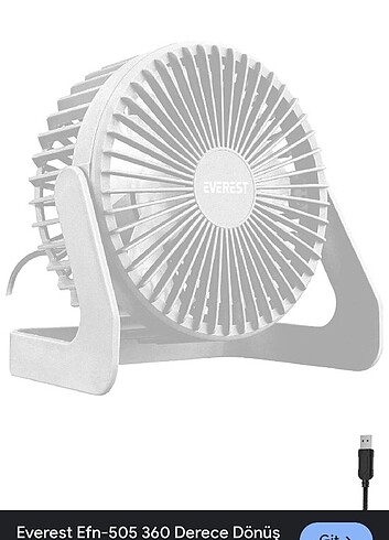 Masa üstü mini fan usb kablo 