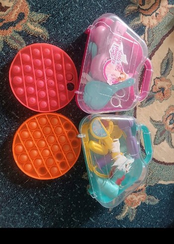 Renkli Pop It Oyuncak Seti ve Mini Çantalı Oyun Seti - Görsel 2